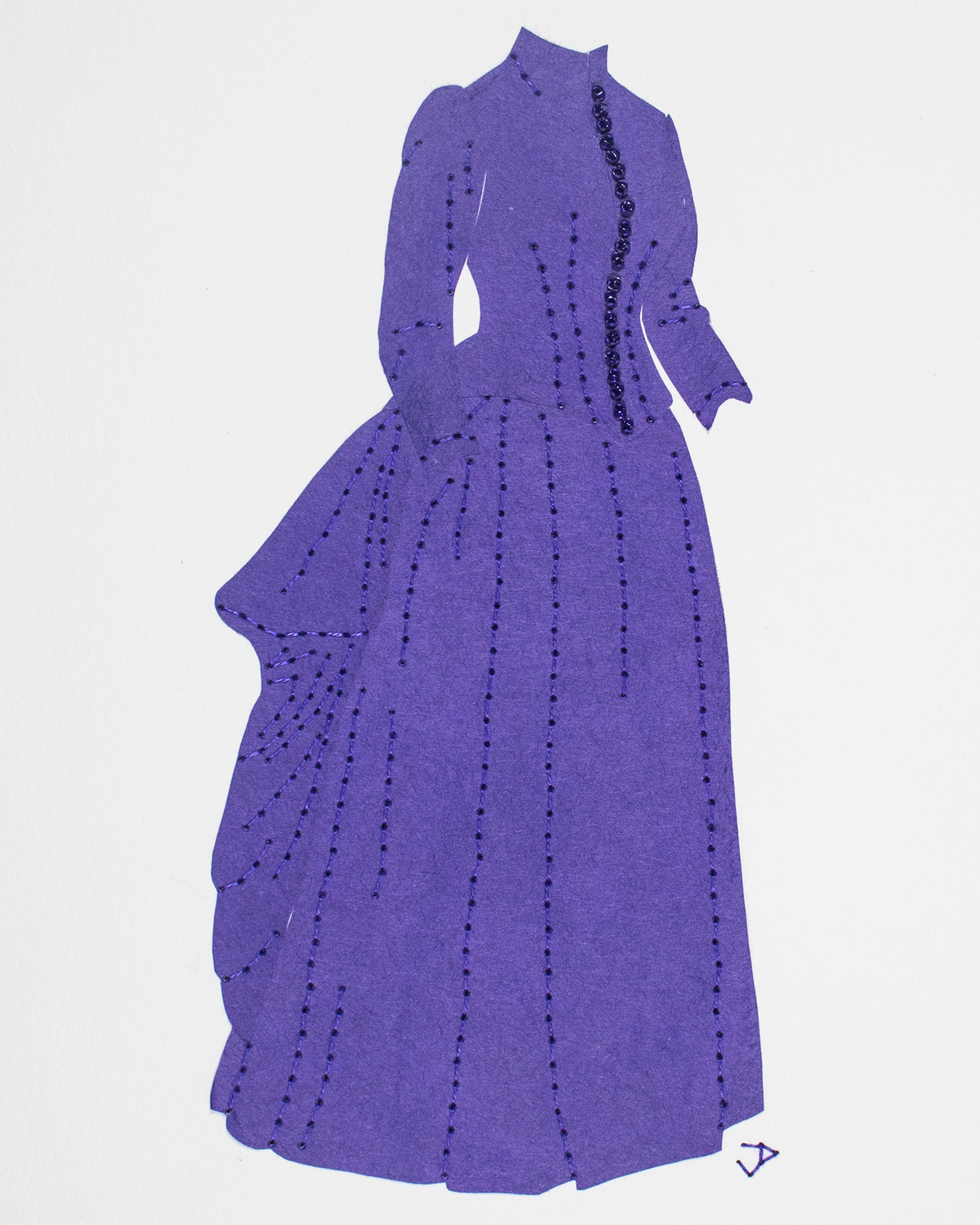 Dress #122: Victorian day dress in purple
