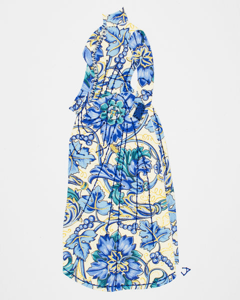 Dress #124: Victorian day dress in blues