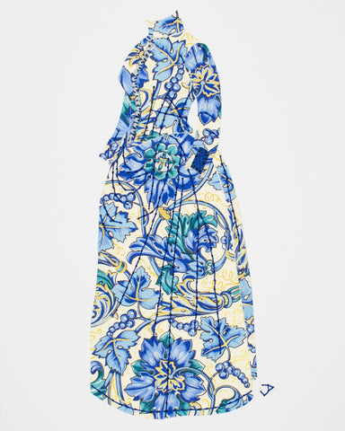 Dress #124: Victorian day dress in blues