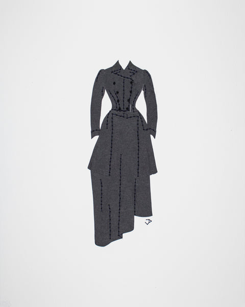 Dress #126: Late Victorian riding habit in black