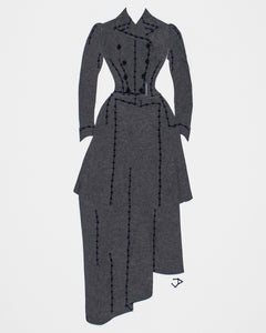 Dress #126: Late Victorian riding habit in black