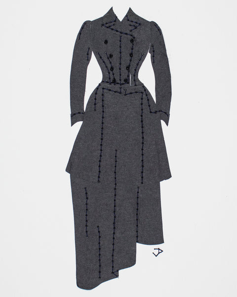 Dress #126: Late Victorian riding habit in black
