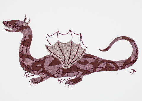 Winged & Four-legged Dragon in Wine