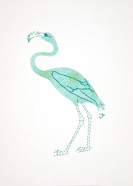 Flamingo in Turquoise