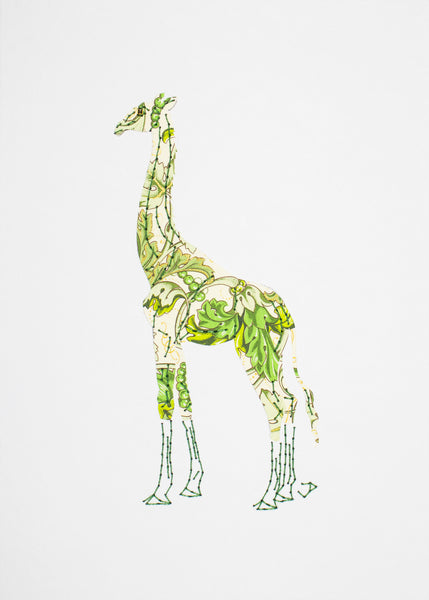 Giraffe in Florentine Greens