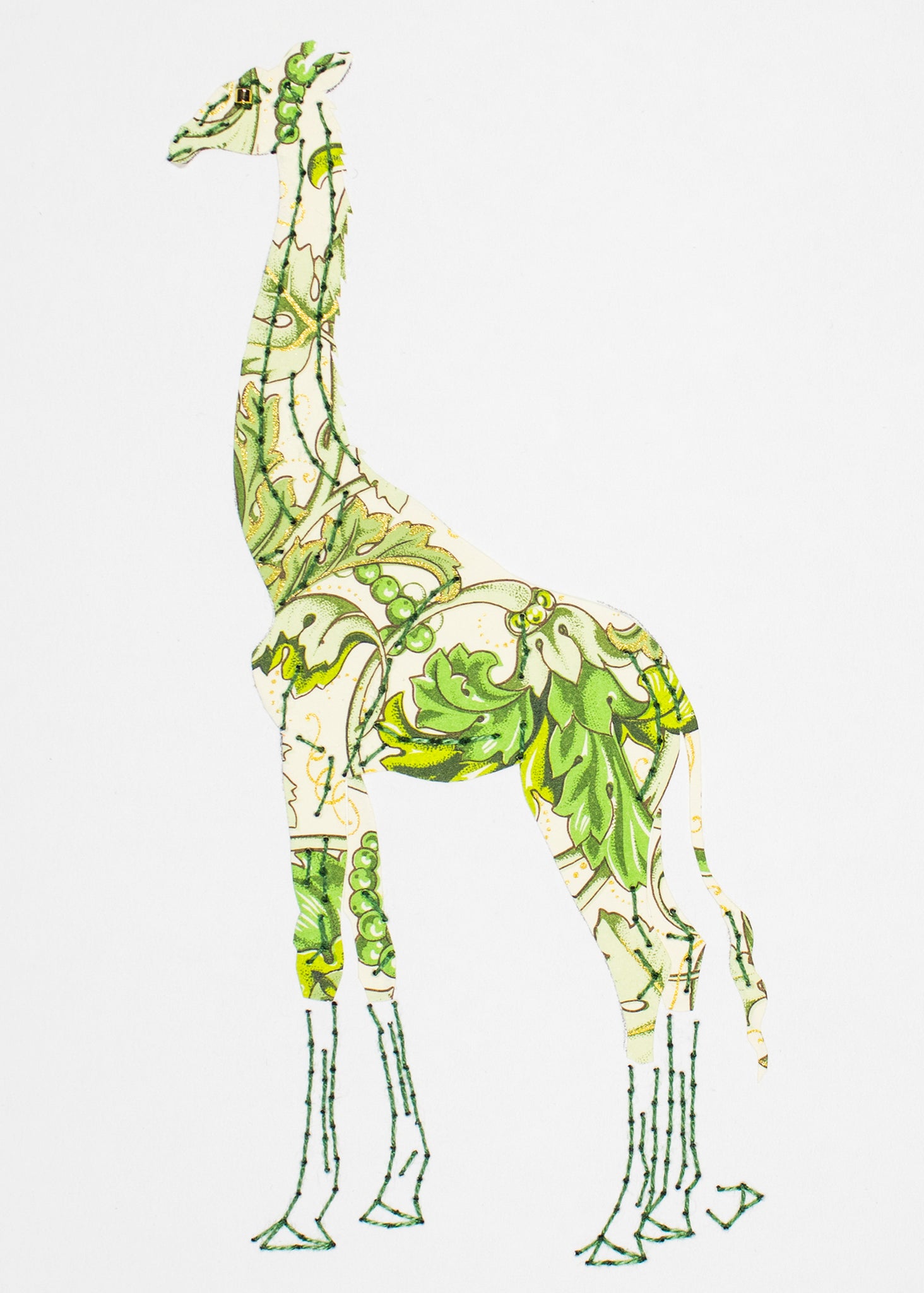 Giraffe in Florentine Greens