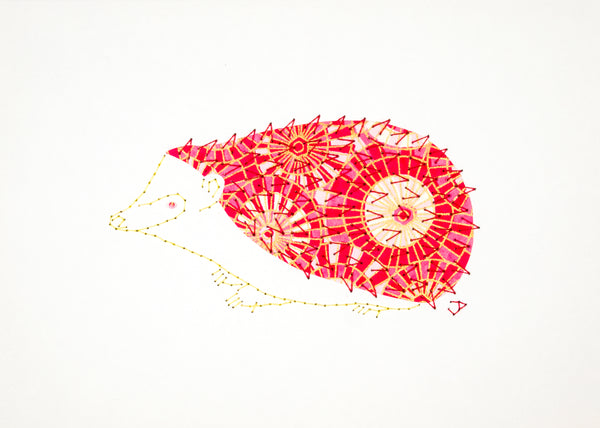 Hedgehog in Pink Wheels