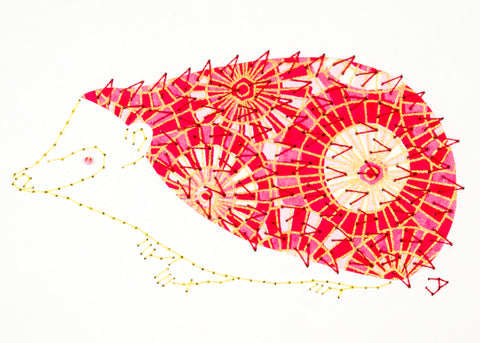 Hedgehog in Pink Wheels