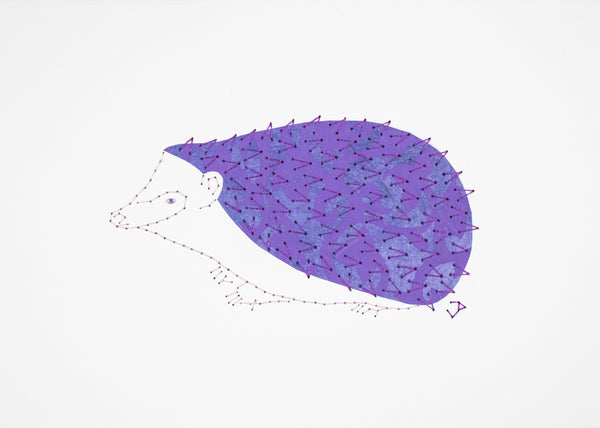 Hedgehog in Purples