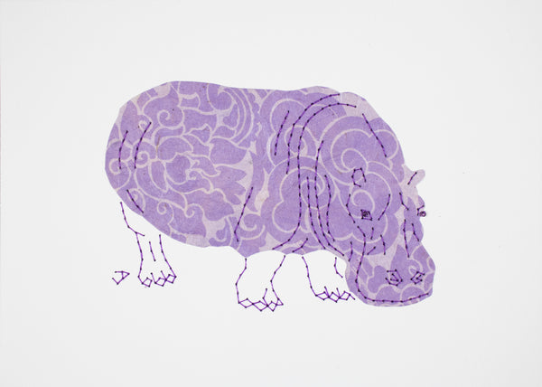 Hippopotamus in Lilac