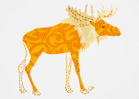 Moose in Orange & Gold