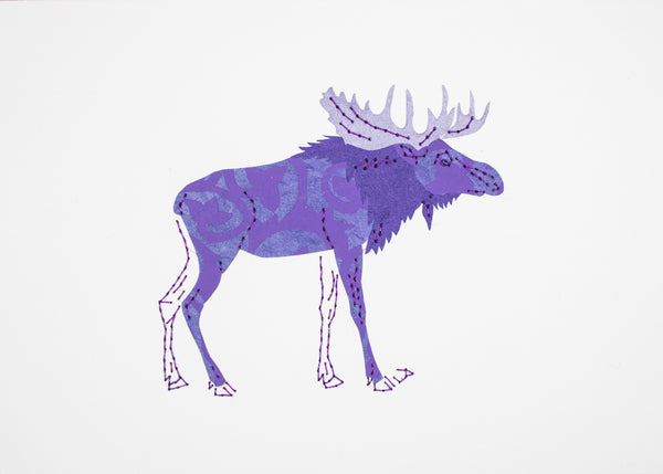 Moose in purples