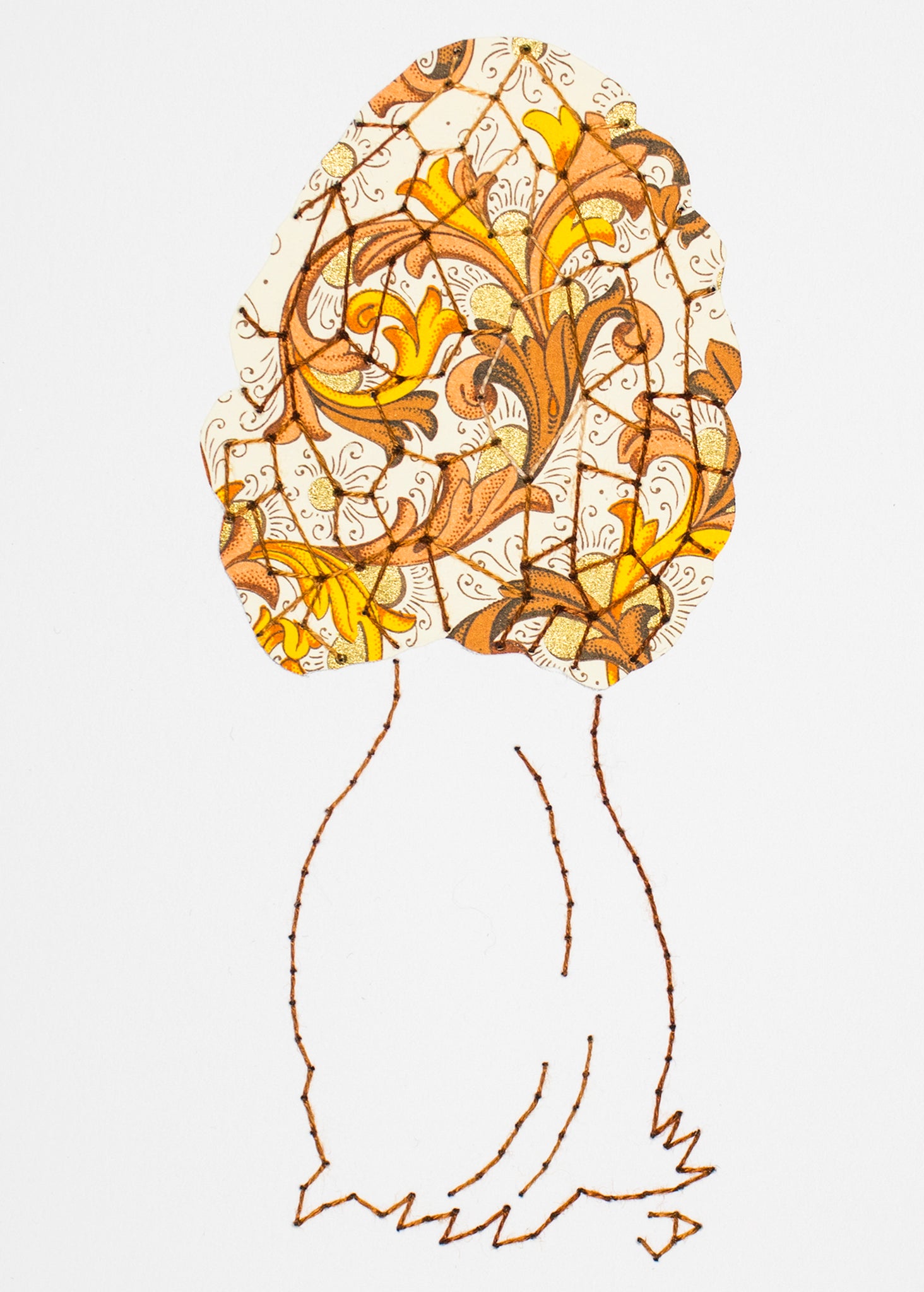 Black Morel in Yellow & Brown
