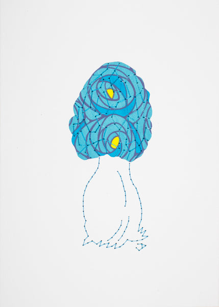 Black Morel in Blue Roses