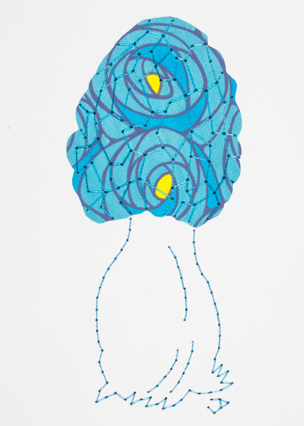 Black Morel in Blue Roses