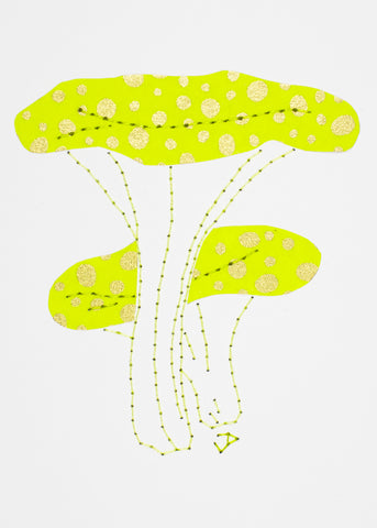 False Chanterelle in Yellow-Green & Gold