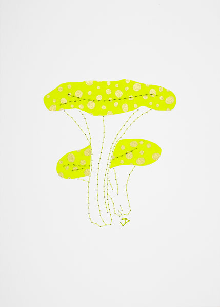 False Chanterelle in Yellow-Green & Gold