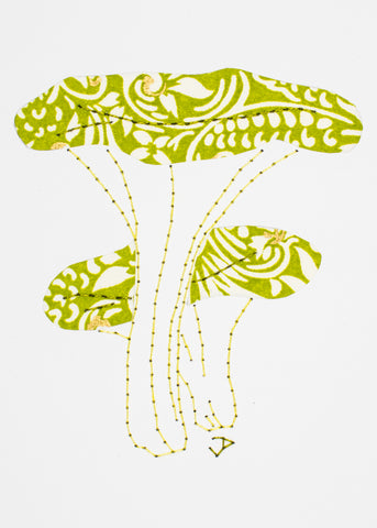 False Chanterelle in Lime Green & Gold