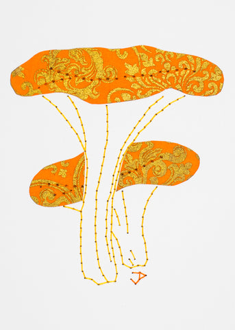 False Chanterelle in Orange & Gold