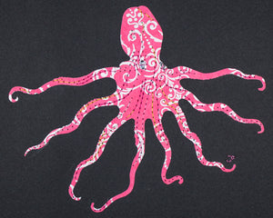 Octopus in Silver & Pink Filigree