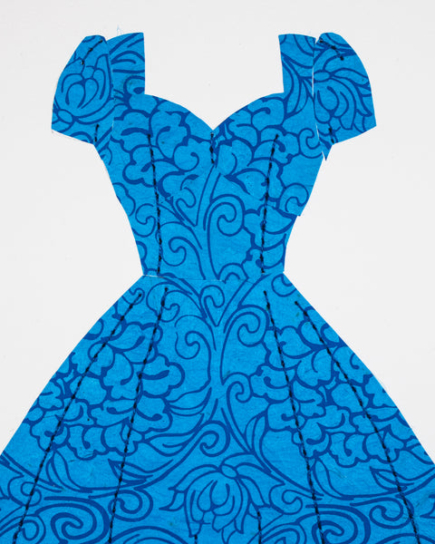 Pinup #037: Pinup dress in blues