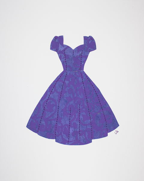 Pinup #038: Pinup dress in purples