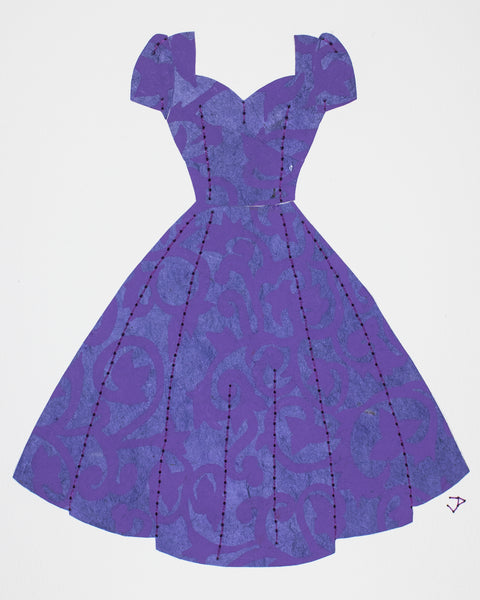 Pinup #038: Pinup dress in purples