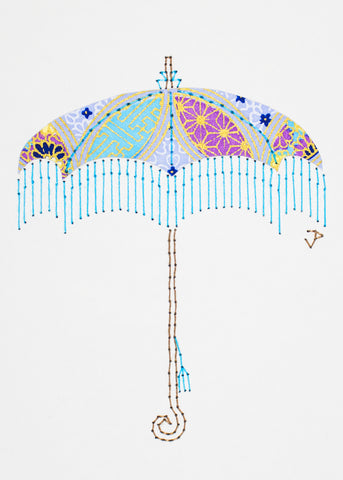 Parasol in Turquoise & Purples