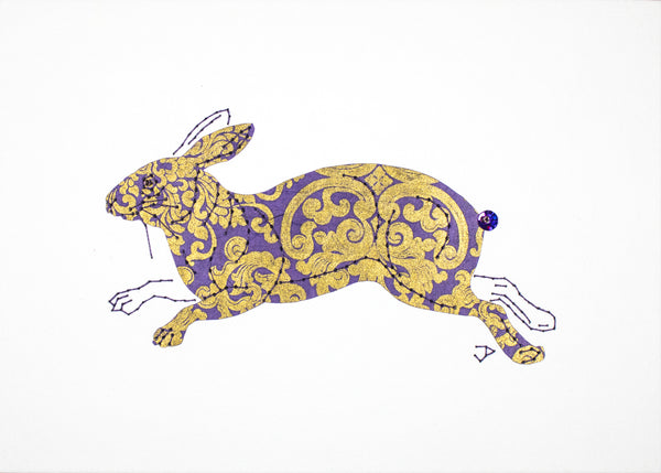 Rabbit in Purple & Gold