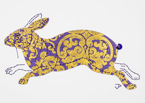 Rabbit in Purple & Gold