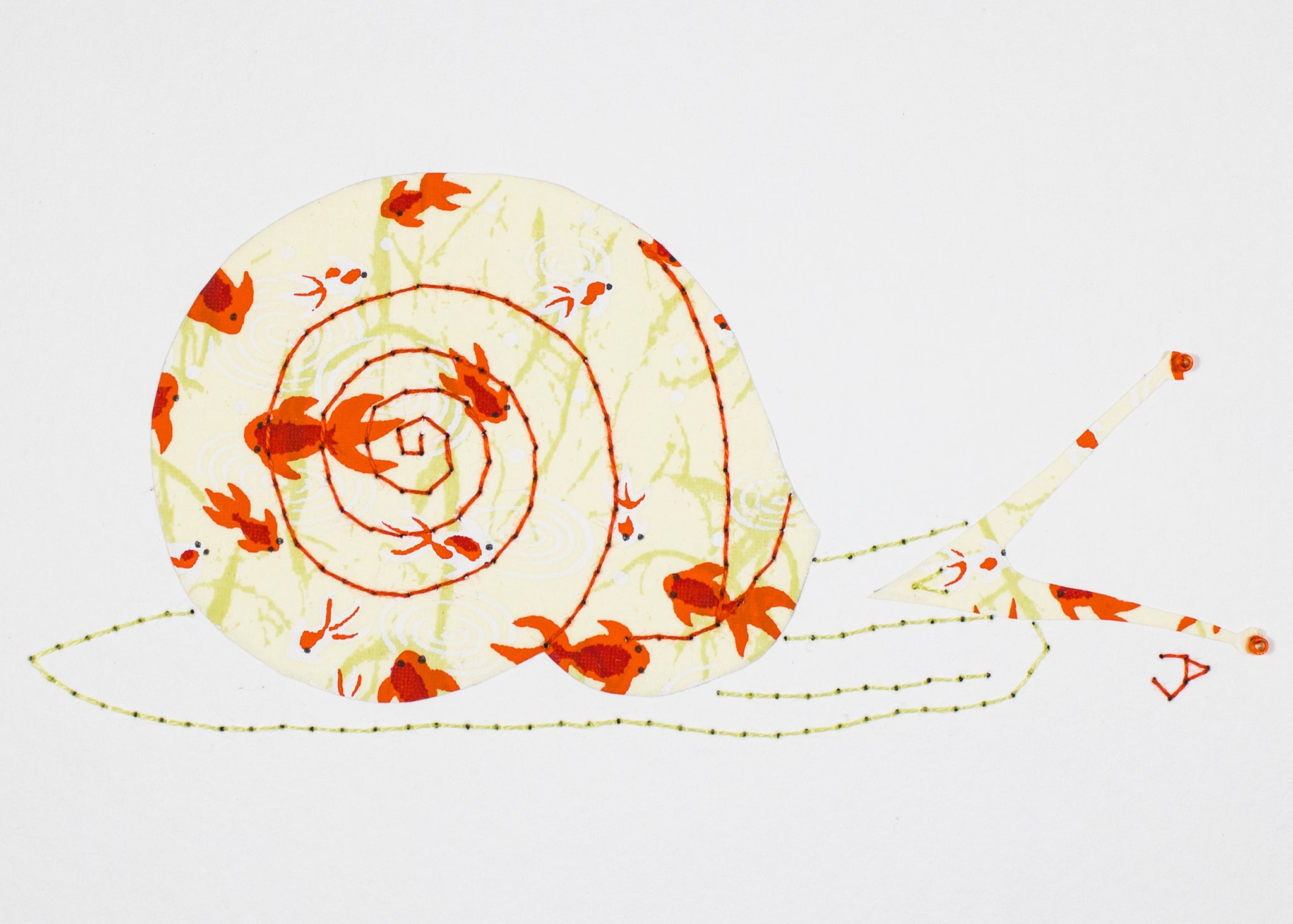 Helix Snail in Goldfish