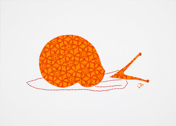 Helix Snail in Orange & Red