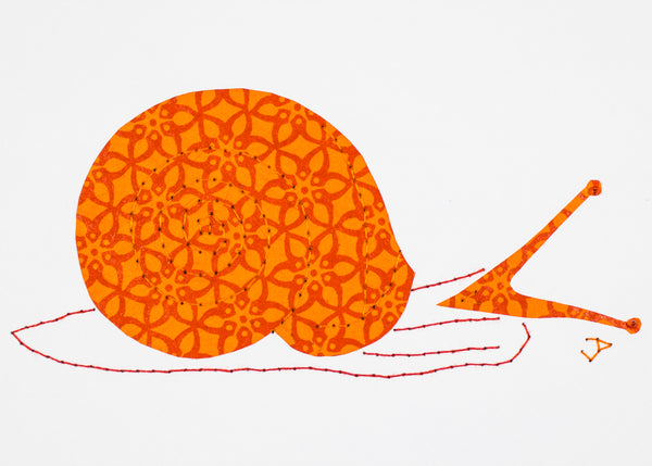 Helix Snail in Orange & Red