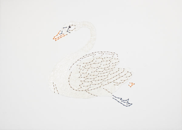 Swan in simmering white