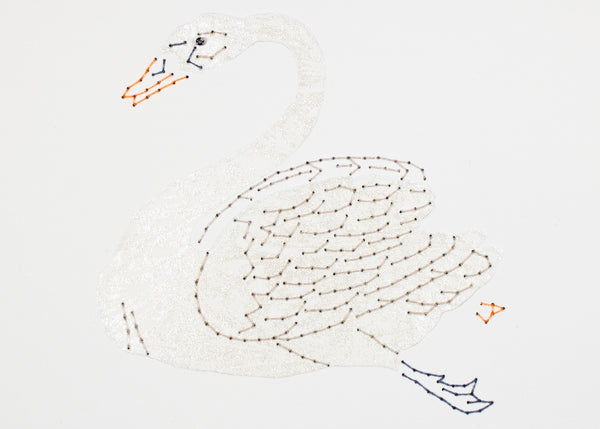 Swan in simmering white