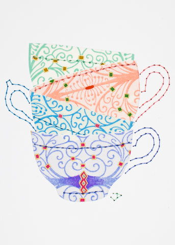 Teacup stack in filigree