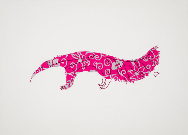 Anteater in Pink & Silver