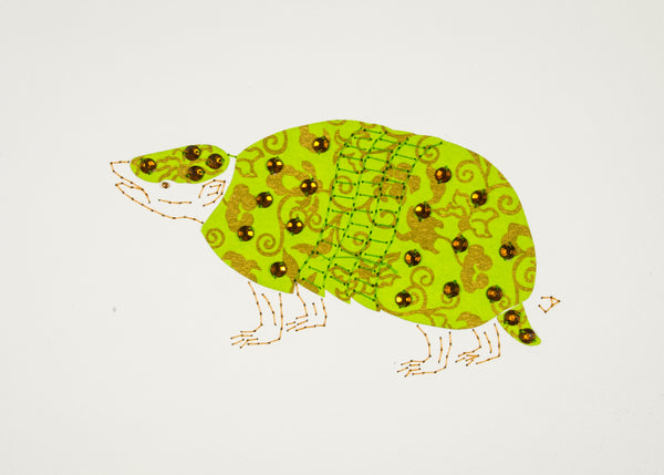 Armadillo in Green & Gold