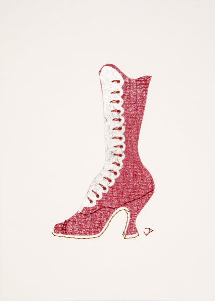 1890s Boot in Silvered Wine