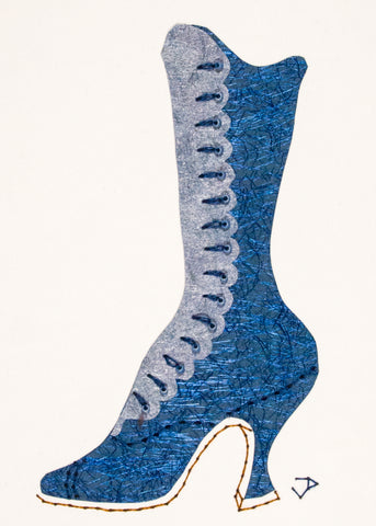 1890s Boot in Blue