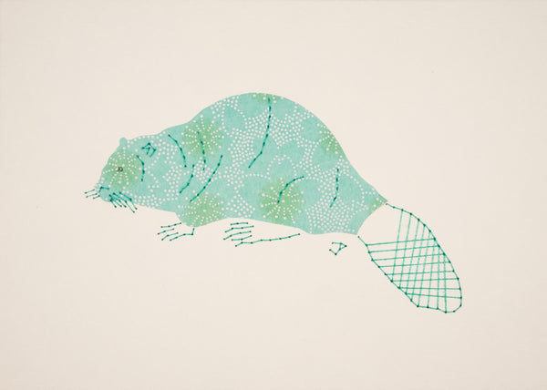 Beaver in Pale Turquoise