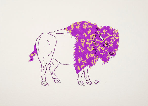 Bison in Purple & Gold