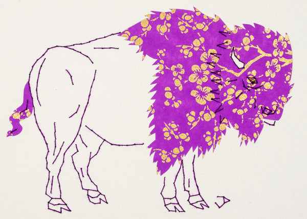 Bison in Purple & Gold