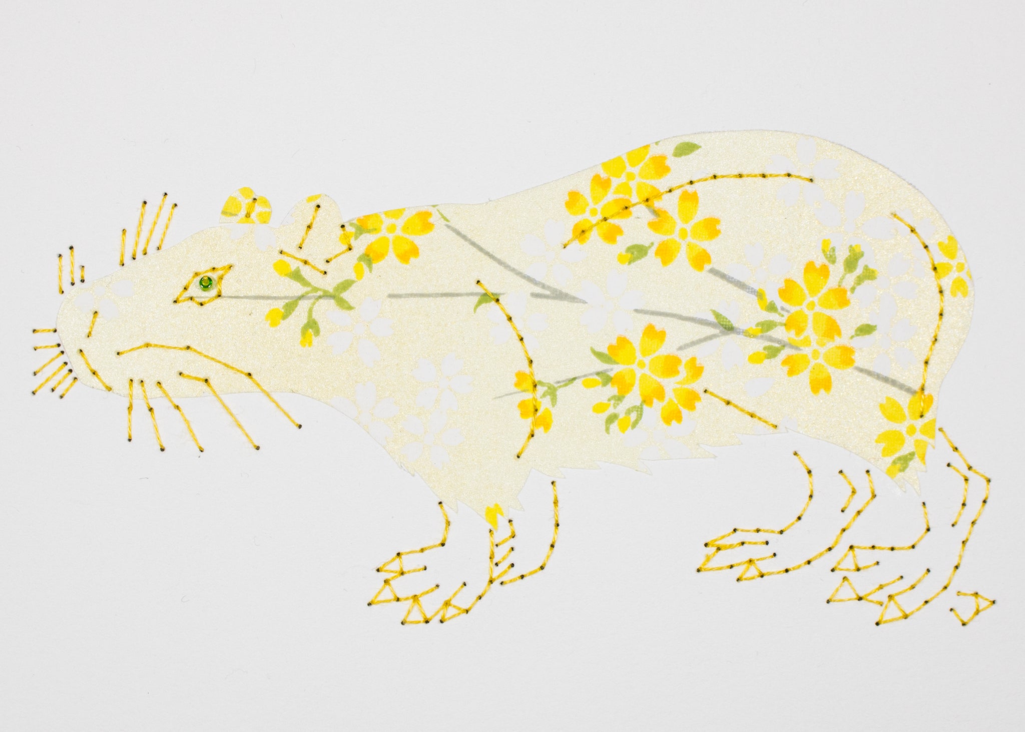 Capybara in Yellow Floral