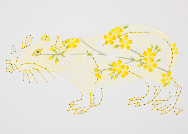 Capybara in Yellow Floral