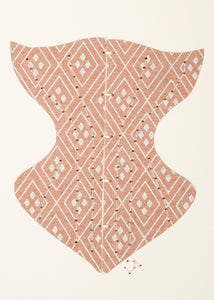 Victorian Corset in Silver and Pale Pink Diamonds