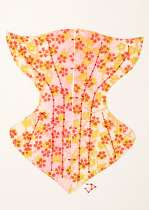 Victorian Corset in Pink and Gold Flowers