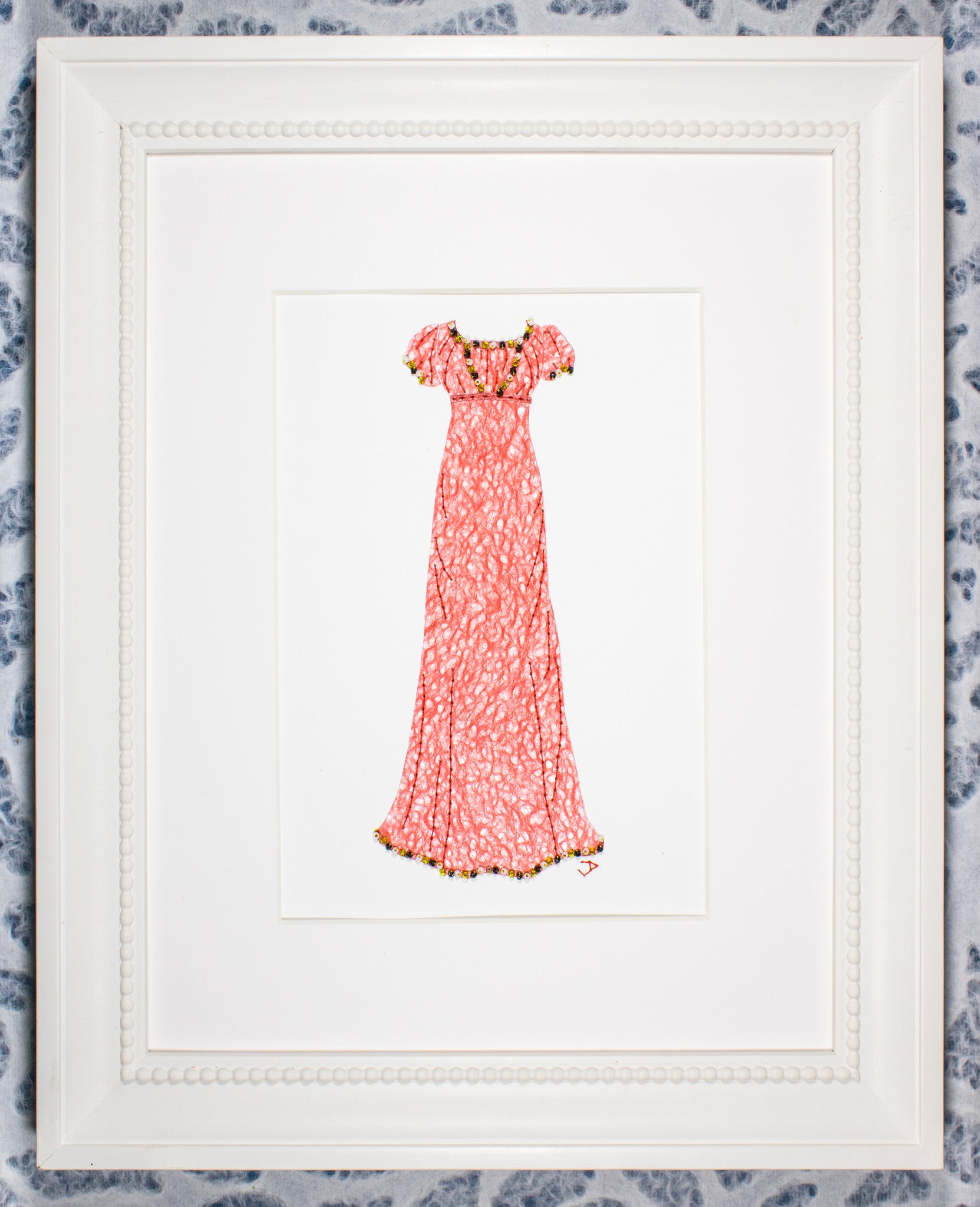 Dress #092: Regency dress in red netting