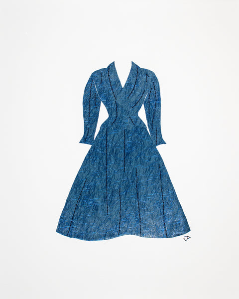Dress #095: 1950s dress in blue