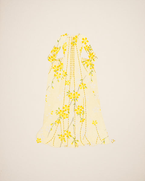 Dress #013.4: Robe à la française in pale yellow. 2019
